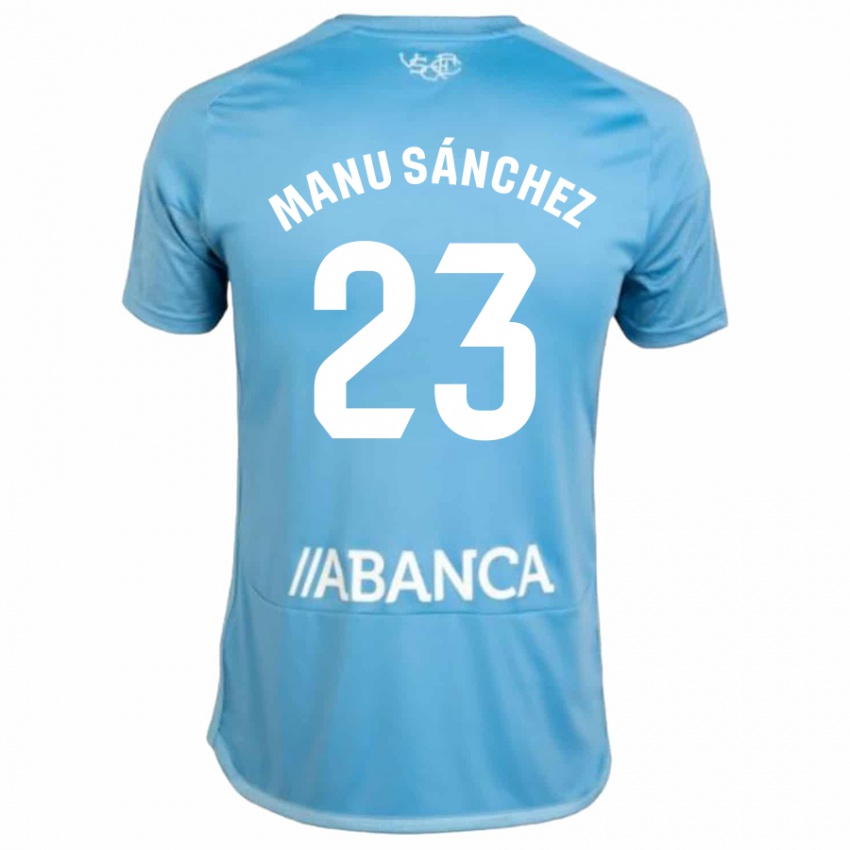 Enfant Maillot Manu Sanchez #23 Bleu Tenues Domicile 2023/24 T-Shirt Suisse