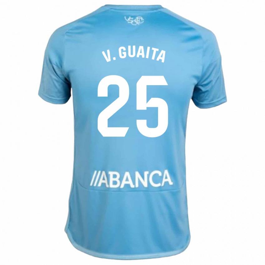 Enfant Maillot Vicente Guaita #25 Bleu Tenues Domicile 2023/24 T-Shirt Suisse