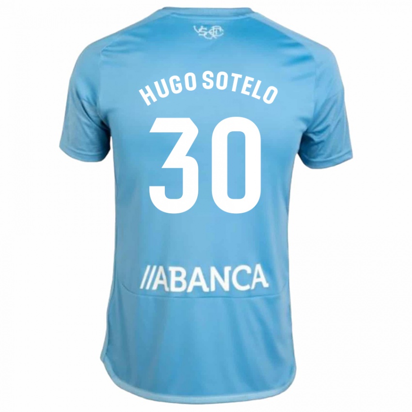 Enfant Maillot Hugo Sotelo #30 Bleu Tenues Domicile 2023/24 T-Shirt Suisse
