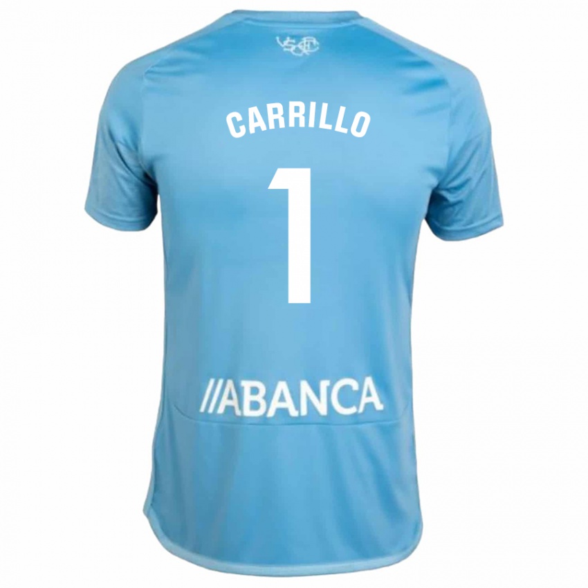 Enfant Maillot Coke Carrillo #1 Bleu Tenues Domicile 2023/24 T-Shirt Suisse