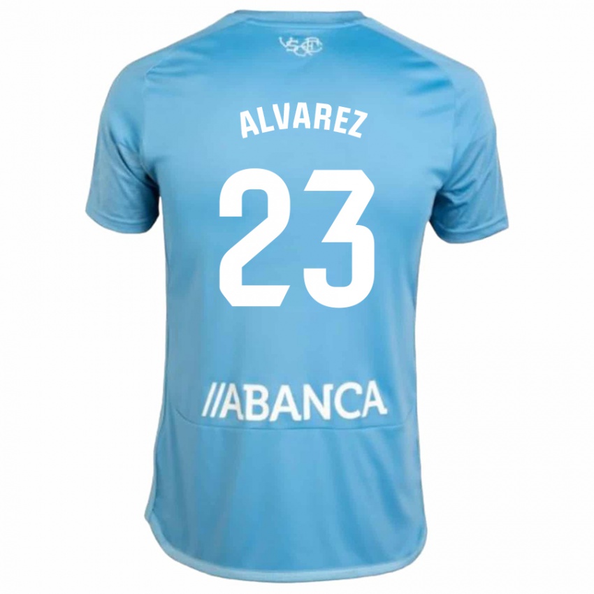 Enfant Maillot Hugo Álvarez #23 Bleu Tenues Domicile 2023/24 T-Shirt Suisse