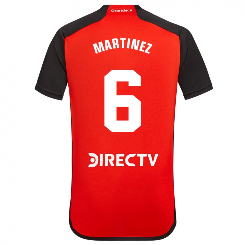 Enfant Maillot David Martinez #6 Rouge Tenues Extérieur 2023/24 T-Shirt Suisse