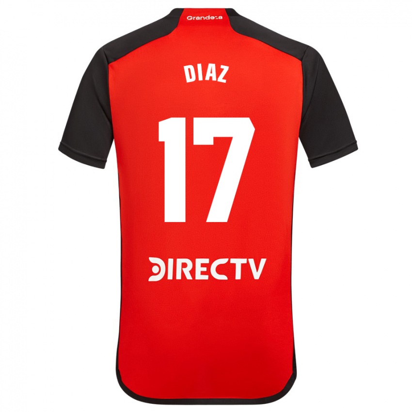 Kinder Paulo Diaz #17 Rot Auswärtstrikot Trikot 2023/24 T-Shirt Schweiz