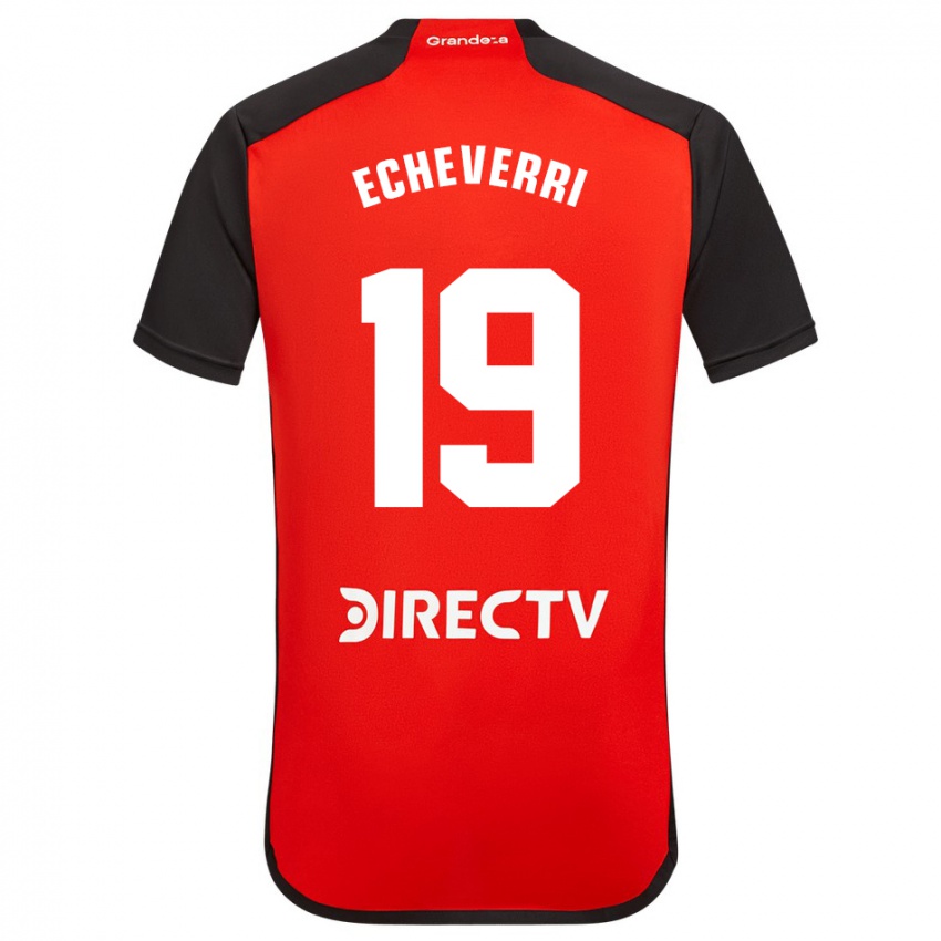 Kinder Claudio Echeverri #19 Rot Auswärtstrikot Trikot 2023/24 T-Shirt Schweiz