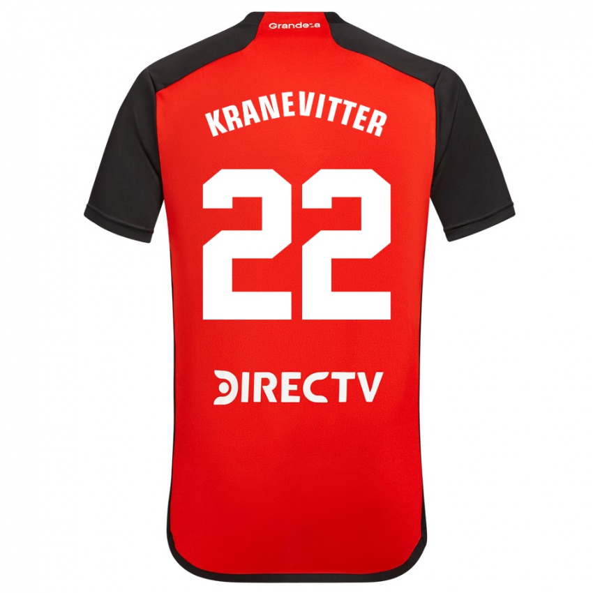 Enfant Maillot Matías Kranevitter #22 Rouge Tenues Extérieur 2023/24 T-Shirt Suisse