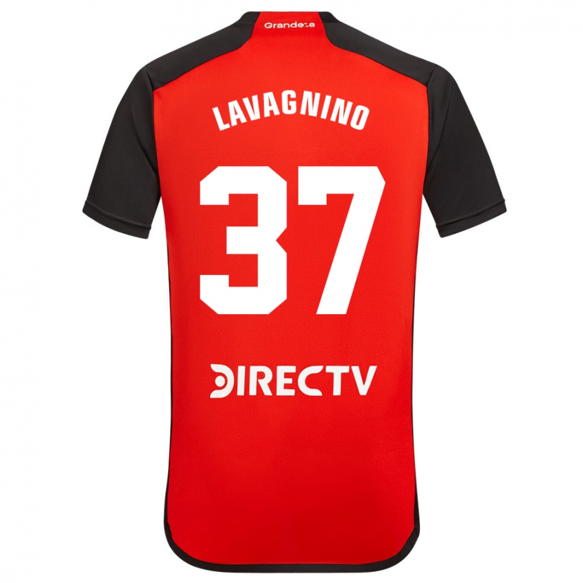 Enfant Maillot Lucas Lavagnino #37 Rouge Tenues Extérieur 2023/24 T-Shirt Suisse