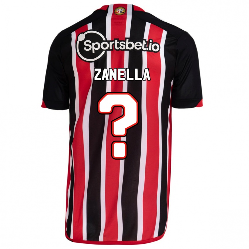 Enfant Maillot Matheus Zanella #0 Bleu Rouge Tenues Extérieur 2023/24 T-Shirt Suisse