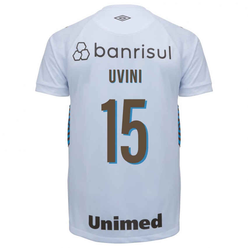 Enfant Maillot Bruno Uvini #15 Blanc Tenues Extérieur 2023/24 T-Shirt Suisse