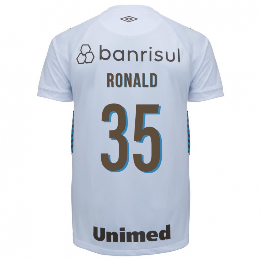 Enfant Maillot Ronald #35 Blanc Tenues Extérieur 2023/24 T-Shirt Suisse