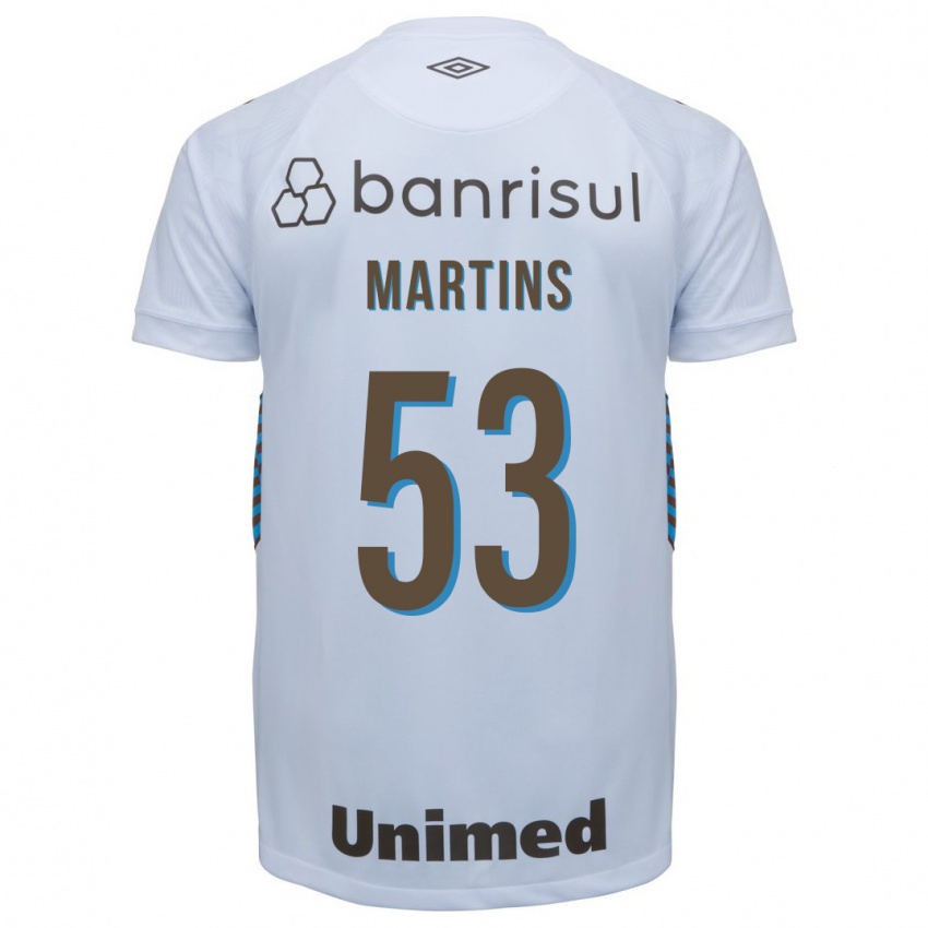 Enfant Maillot Gustavo Martins #53 Blanc Tenues Extérieur 2023/24 T-Shirt Suisse