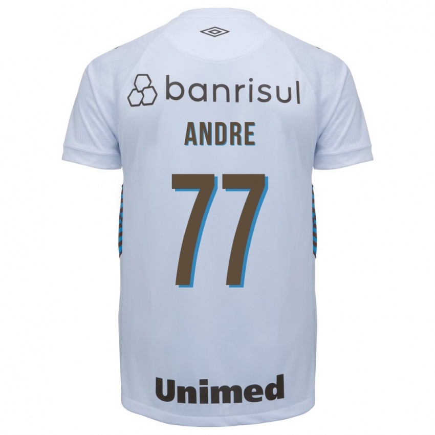 Enfant Maillot André #77 Blanc Tenues Extérieur 2023/24 T-Shirt Suisse