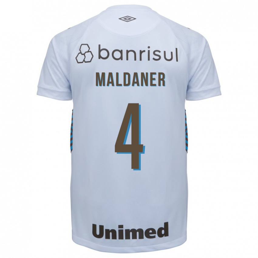 Enfant Maillot Pati Maldaner #4 Blanc Tenues Extérieur 2023/24 T-Shirt Suisse