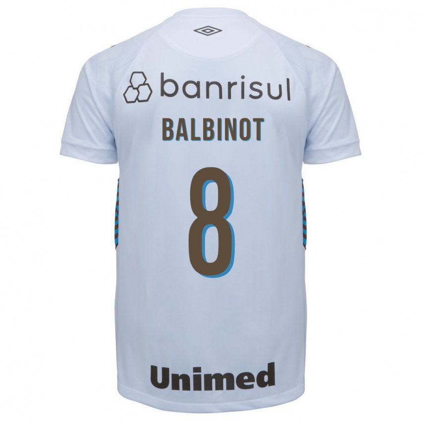 Enfant Maillot Manu Balbinot #8 Blanc Tenues Extérieur 2023/24 T-Shirt Suisse