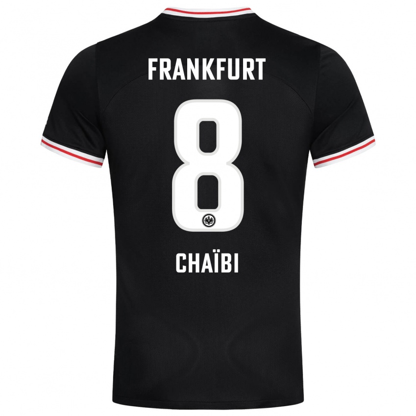 Enfant Maillot Farès Chaïbi #8 Noir Tenues Extérieur 2023/24 T-Shirt Suisse