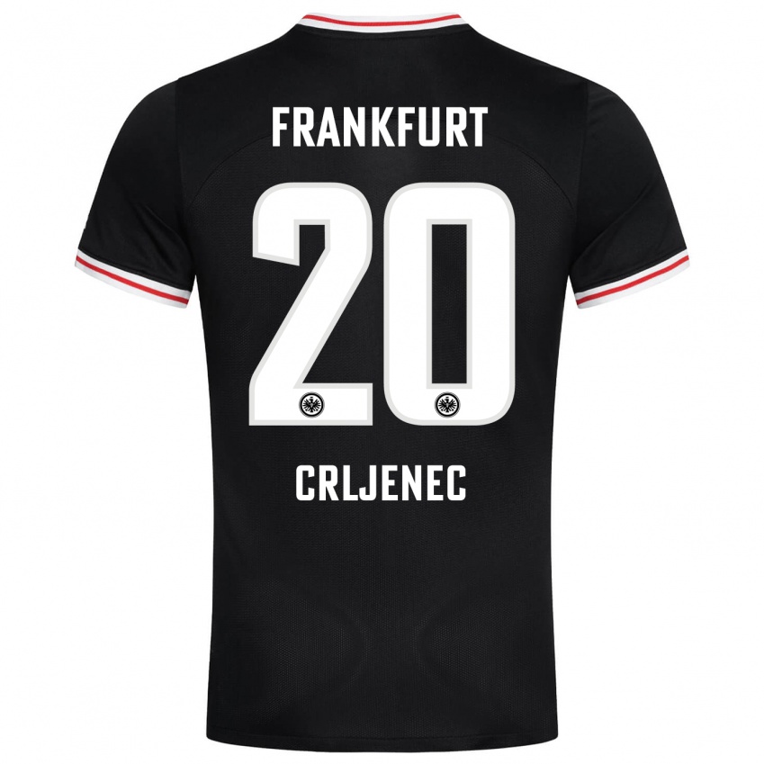 Enfant Maillot Dominik Crljenec #20 Noir Tenues Extérieur 2023/24 T-Shirt Suisse