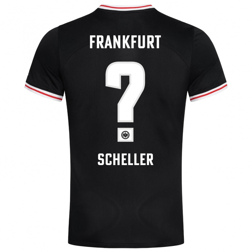 Enfant Maillot Niklas Scheller #0 Noir Tenues Extérieur 2023/24 T-Shirt Suisse