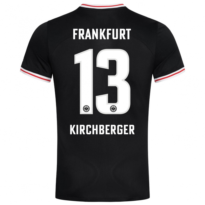 Enfant Maillot Virginia Kirchberger #13 Noir Tenues Extérieur 2023/24 T-Shirt Suisse