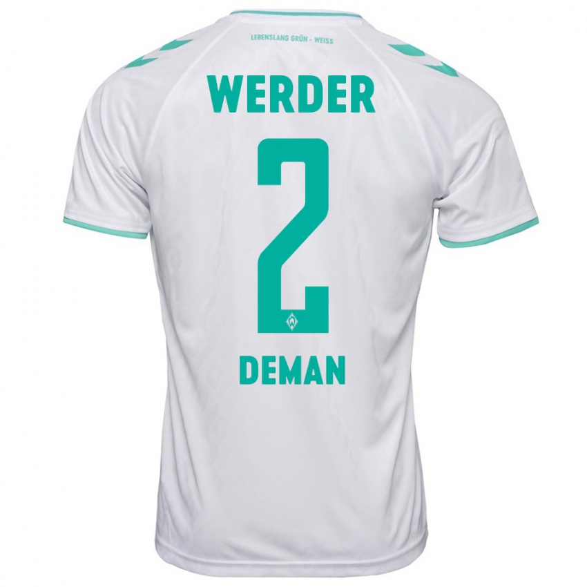Kinder Olivier Deman #2 Weiß Auswärtstrikot Trikot 2023/24 T-Shirt Schweiz