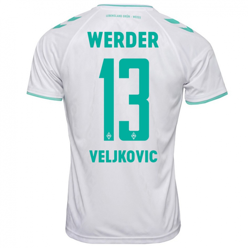 Kinder Milos Veljkovic #13 Weiß Auswärtstrikot Trikot 2023/24 T-Shirt Schweiz