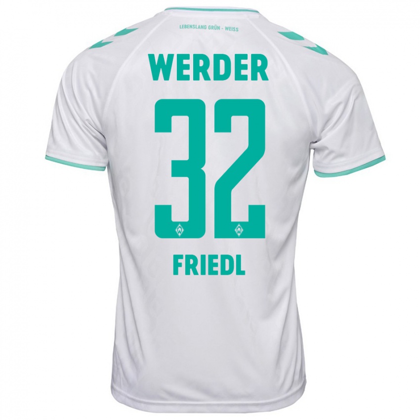 Kinder Marco Friedl #32 Weiß Auswärtstrikot Trikot 2023/24 T-Shirt Schweiz