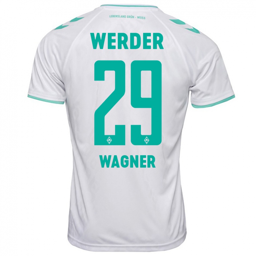 Kinder Paul Wagner #29 Weiß Auswärtstrikot Trikot 2023/24 T-Shirt Schweiz