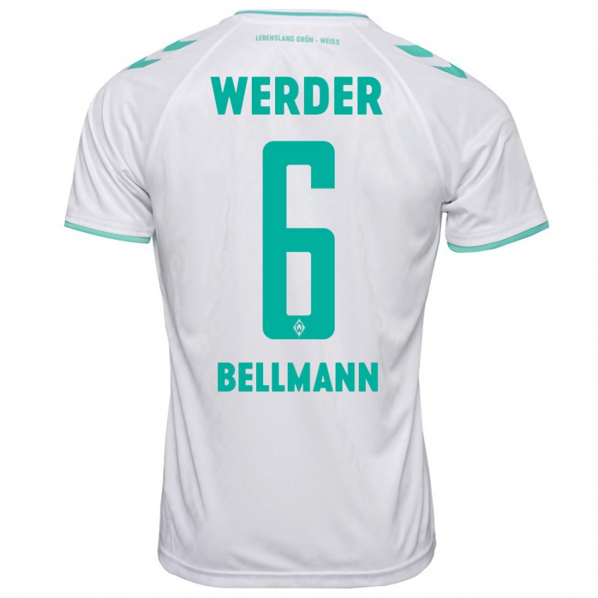 Kinder Paul Bellmann #6 Weiß Auswärtstrikot Trikot 2023/24 T-Shirt Schweiz