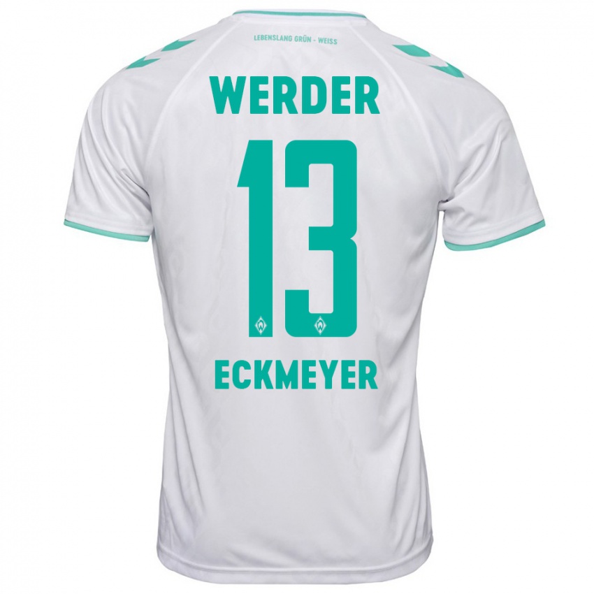 Kinder Tjark Eckmeyer #13 Weiß Auswärtstrikot Trikot 2023/24 T-Shirt Schweiz