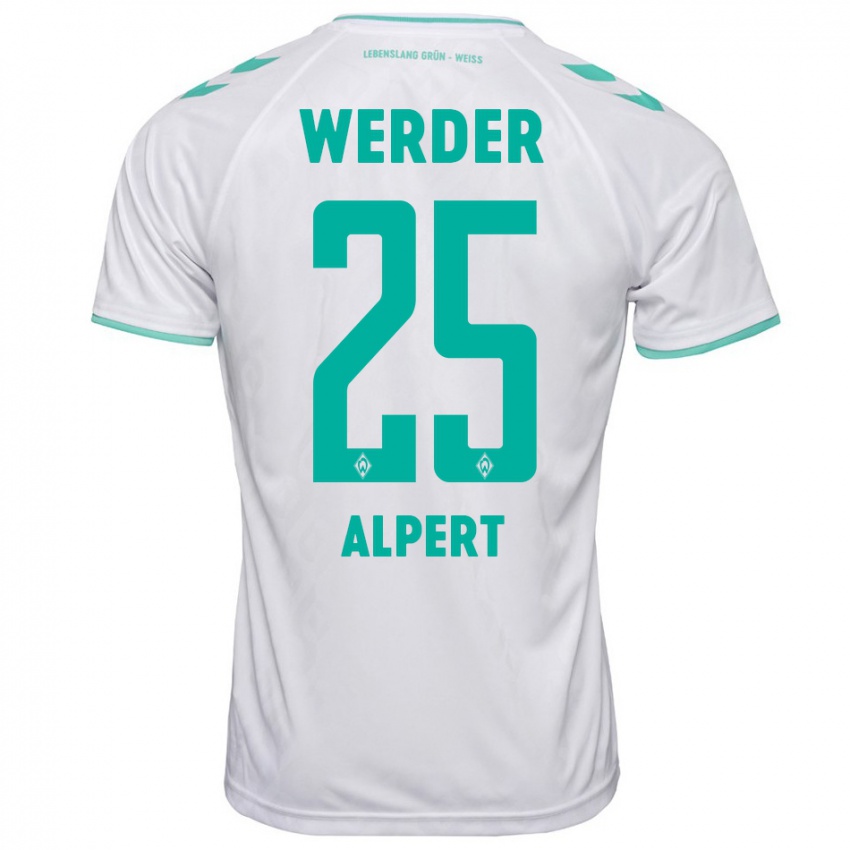 Kinder Marvin Alpert #25 Weiß Auswärtstrikot Trikot 2023/24 T-Shirt Schweiz