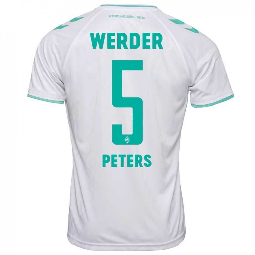 Kinder Joshua Peters #5 Weiß Auswärtstrikot Trikot 2023/24 T-Shirt Schweiz