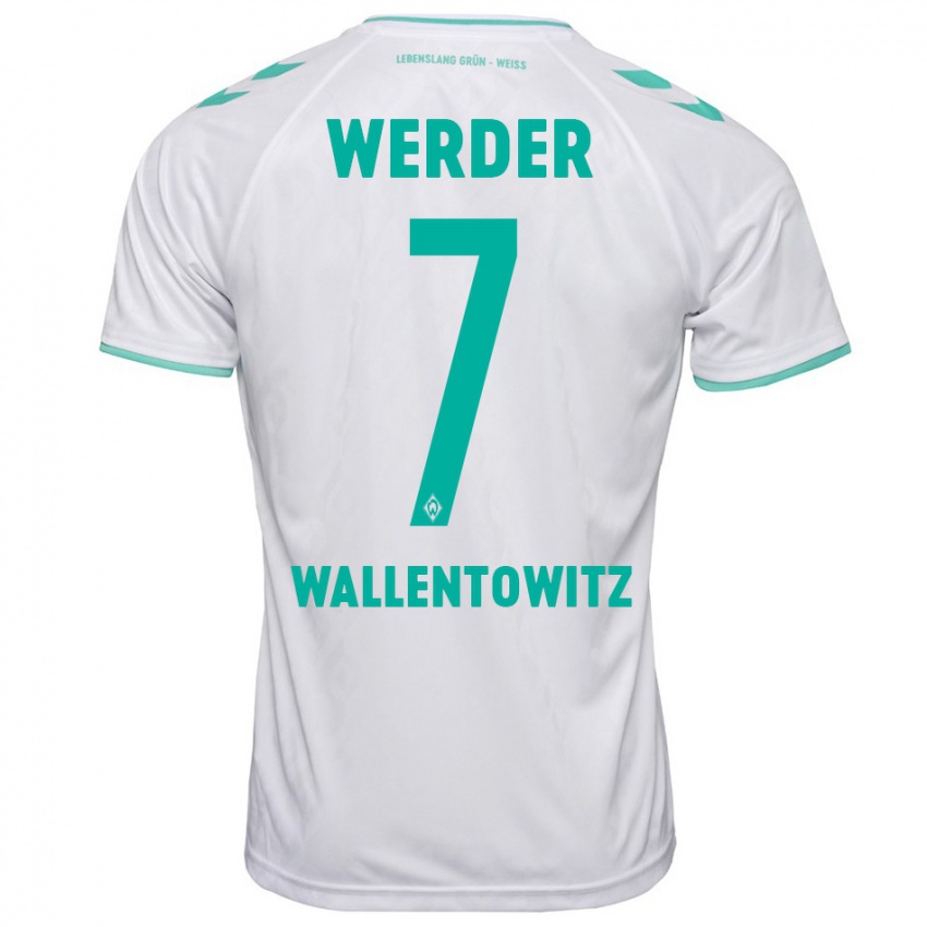 Kinder Mika Wallentowitz #7 Weiß Auswärtstrikot Trikot 2023/24 T-Shirt Schweiz