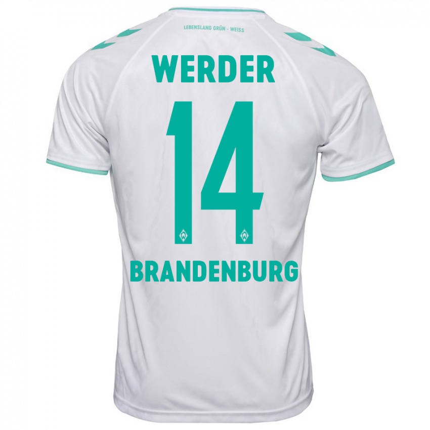Kinder Michaela Brandenburg #14 Weiß Auswärtstrikot Trikot 2023/24 T-Shirt Schweiz