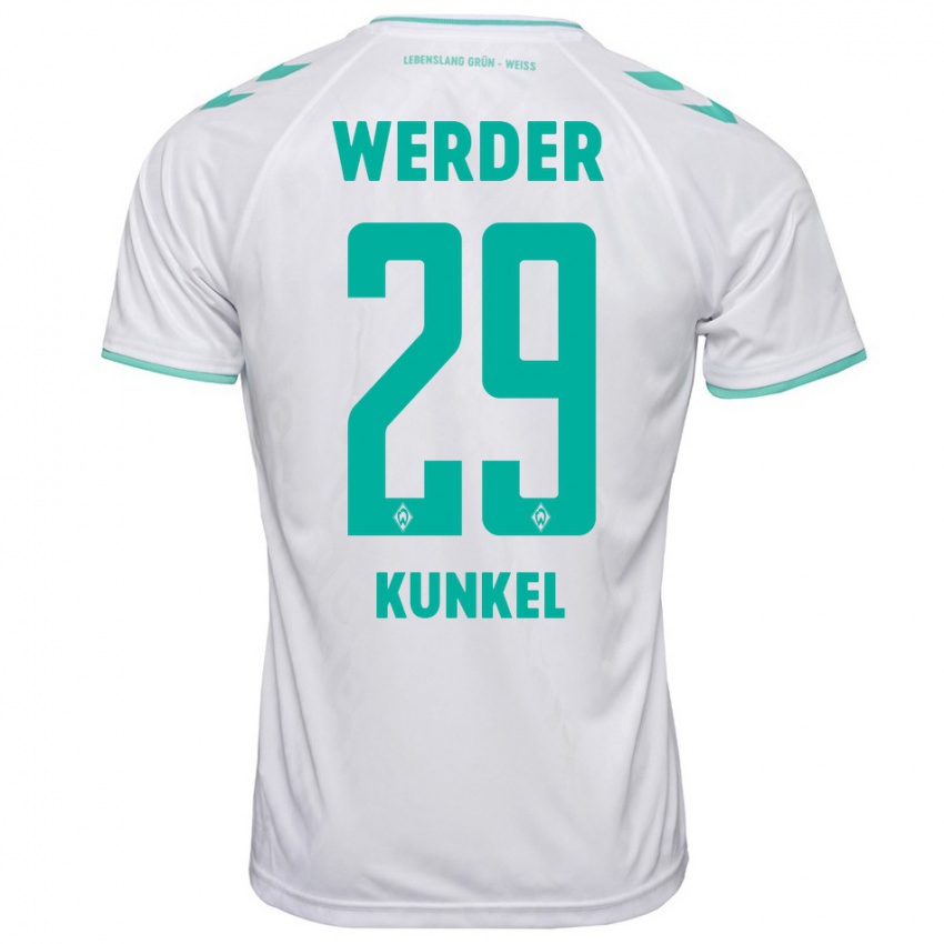 Kinder Melina Kunkel #29 Weiß Auswärtstrikot Trikot 2023/24 T-Shirt Schweiz