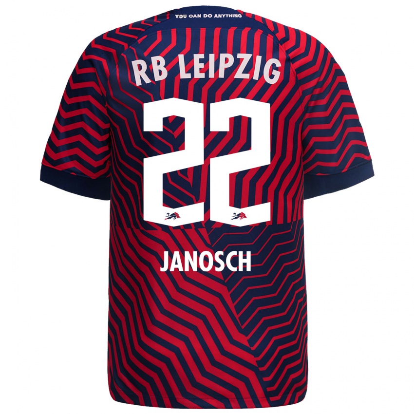 Kinder Luca Janosch #22 Blau Rot Auswärtstrikot Trikot 2023/24 T-Shirt Schweiz