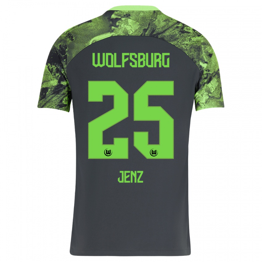 Kinder Moritz Jenz #25 Dunkelgrau Auswärtstrikot Trikot 2023/24 T-Shirt Schweiz