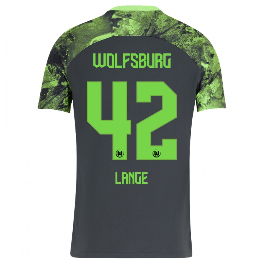 Kinder Felix Lange #42 Dunkelgrau Auswärtstrikot Trikot 2023/24 T-Shirt Schweiz