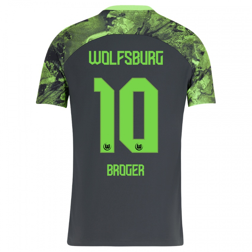 Kinder Bennit Bröger #10 Dunkelgrau Auswärtstrikot Trikot 2023/24 T-Shirt Schweiz
