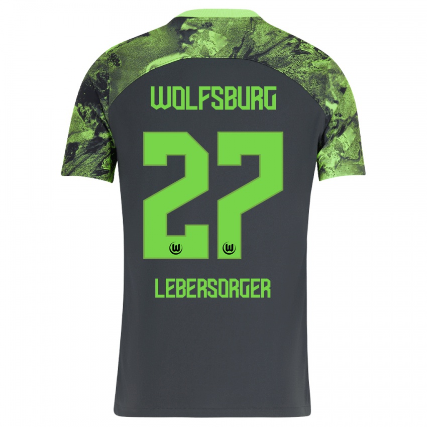 Kinder Kevin Lebersorger #27 Dunkelgrau Auswärtstrikot Trikot 2023/24 T-Shirt Schweiz