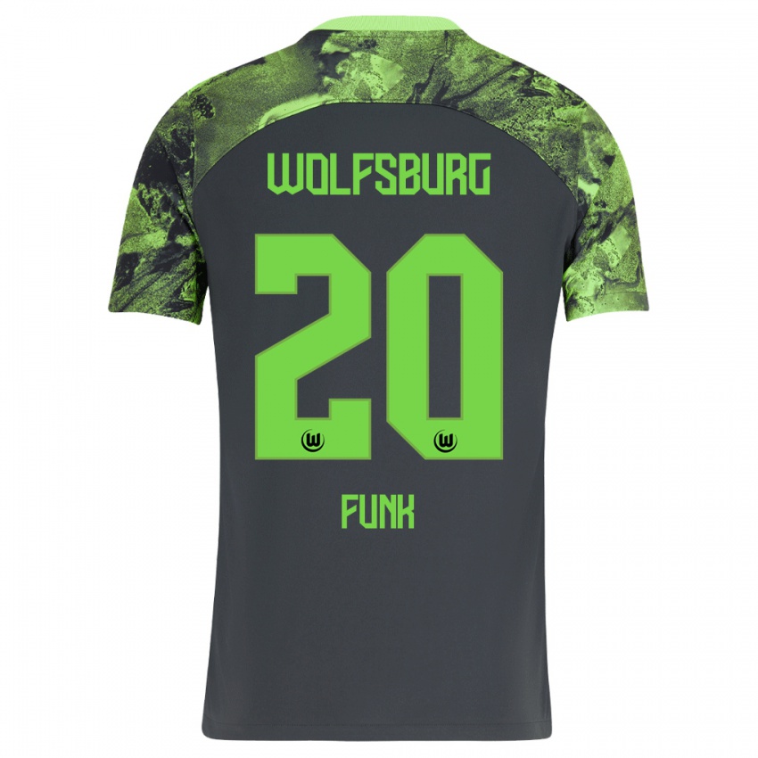 Kinder Jonah Funk #20 Dunkelgrau Auswärtstrikot Trikot 2023/24 T-Shirt Schweiz