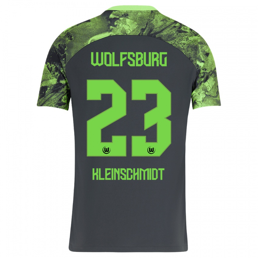 Kinder Max Kleinschmidt #23 Dunkelgrau Auswärtstrikot Trikot 2023/24 T-Shirt Schweiz