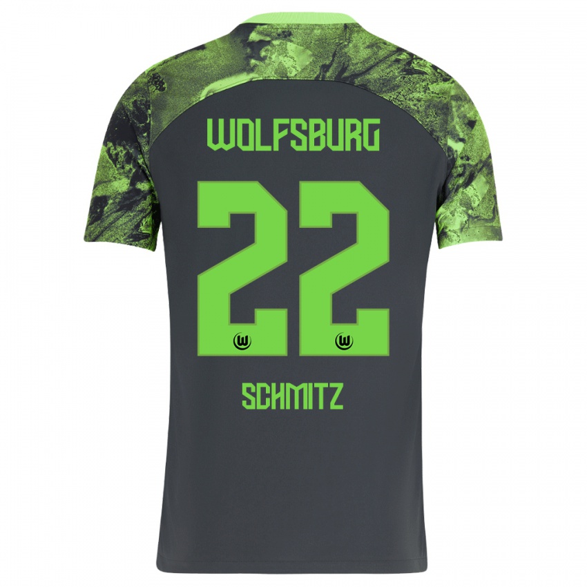 Kinder Lisa Schmitz #22 Dunkelgrau Auswärtstrikot Trikot 2023/24 T-Shirt Schweiz