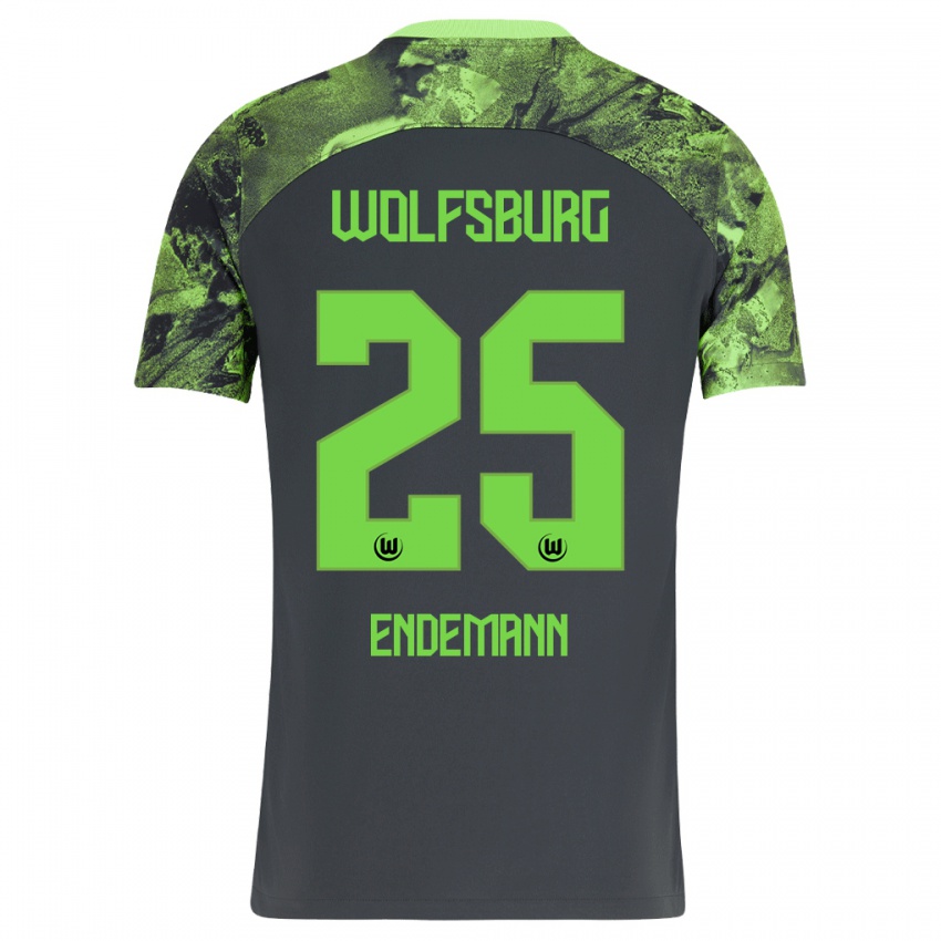Kinder Vivien Endemann #25 Dunkelgrau Auswärtstrikot Trikot 2023/24 T-Shirt Schweiz