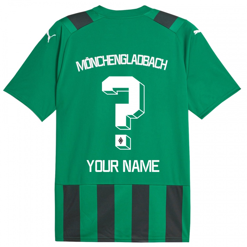 Enfant Maillot Votre Nom #0 Vert Noir Tenues Extérieur 2023/24 T-Shirt Suisse
