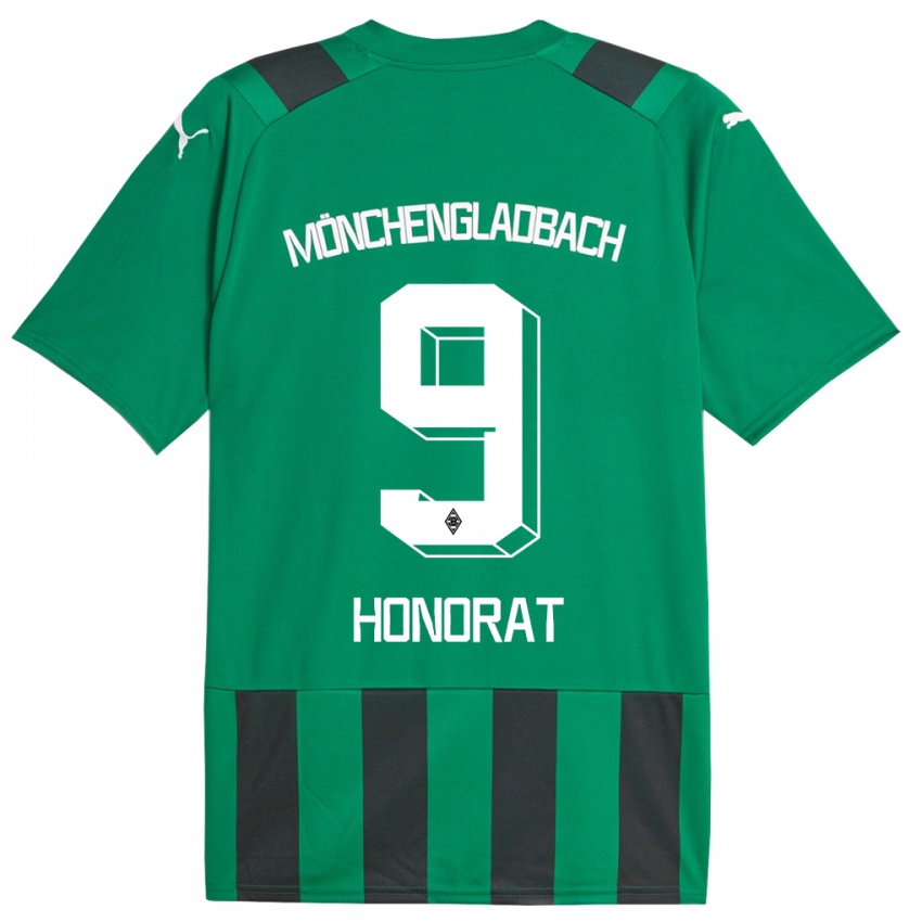 Kinder Franck Honorat #9 Schwarz Grün Auswärtstrikot Trikot 2023/24 T-Shirt Schweiz