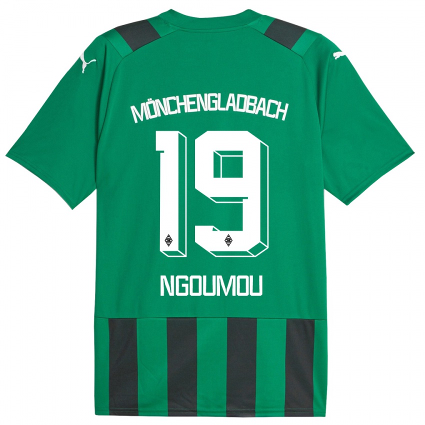 Kinder Nathan Ngoumou #19 Schwarz Grün Auswärtstrikot Trikot 2023/24 T-Shirt Schweiz