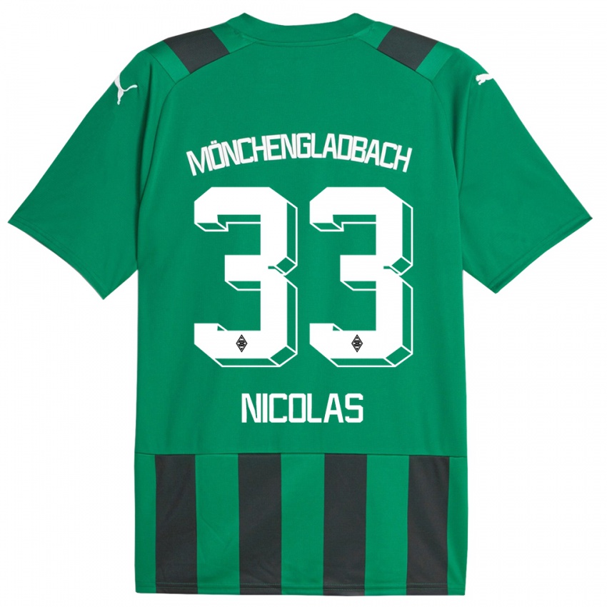 Kinder Moritz Nicolas #33 Schwarz Grün Auswärtstrikot Trikot 2023/24 T-Shirt Schweiz