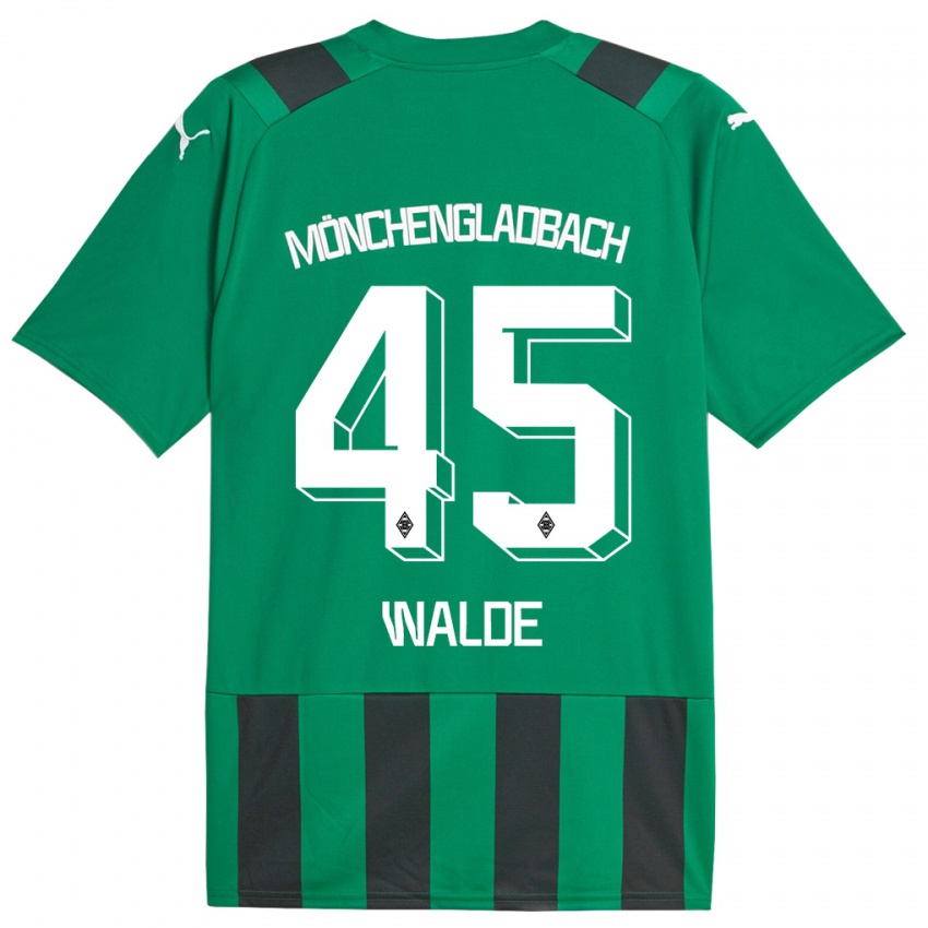 Kinder Simon Walde #45 Schwarz Grün Auswärtstrikot Trikot 2023/24 T-Shirt Schweiz