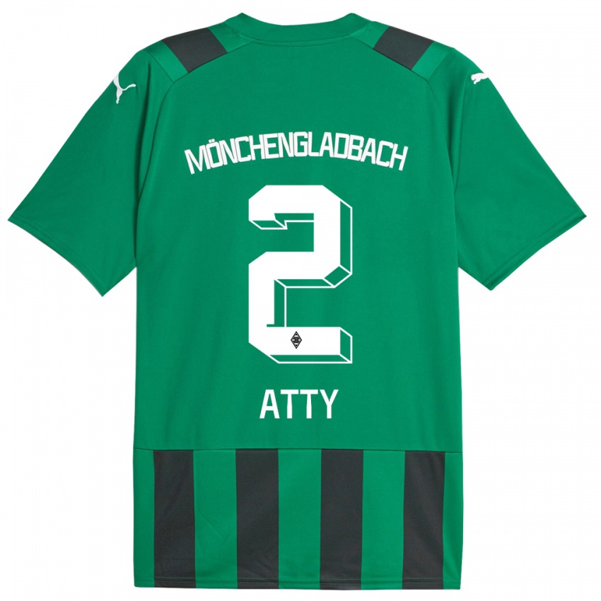 Enfant Maillot Yassir Atty #2 Vert Noir Tenues Extérieur 2023/24 T-Shirt Suisse