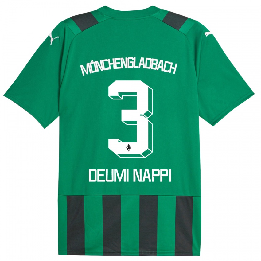 Kinder Dimitrie Deumi Nappi #3 Schwarz Grün Auswärtstrikot Trikot 2023/24 T-Shirt Schweiz