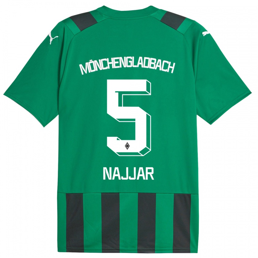 Kinder Jamil Najjar #5 Schwarz Grün Auswärtstrikot Trikot 2023/24 T-Shirt Schweiz