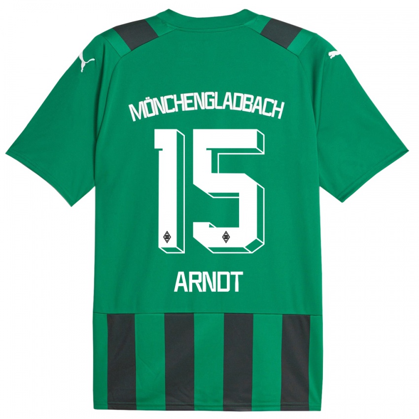 Kinder Leo Arndt #15 Schwarz Grün Auswärtstrikot Trikot 2023/24 T-Shirt Schweiz